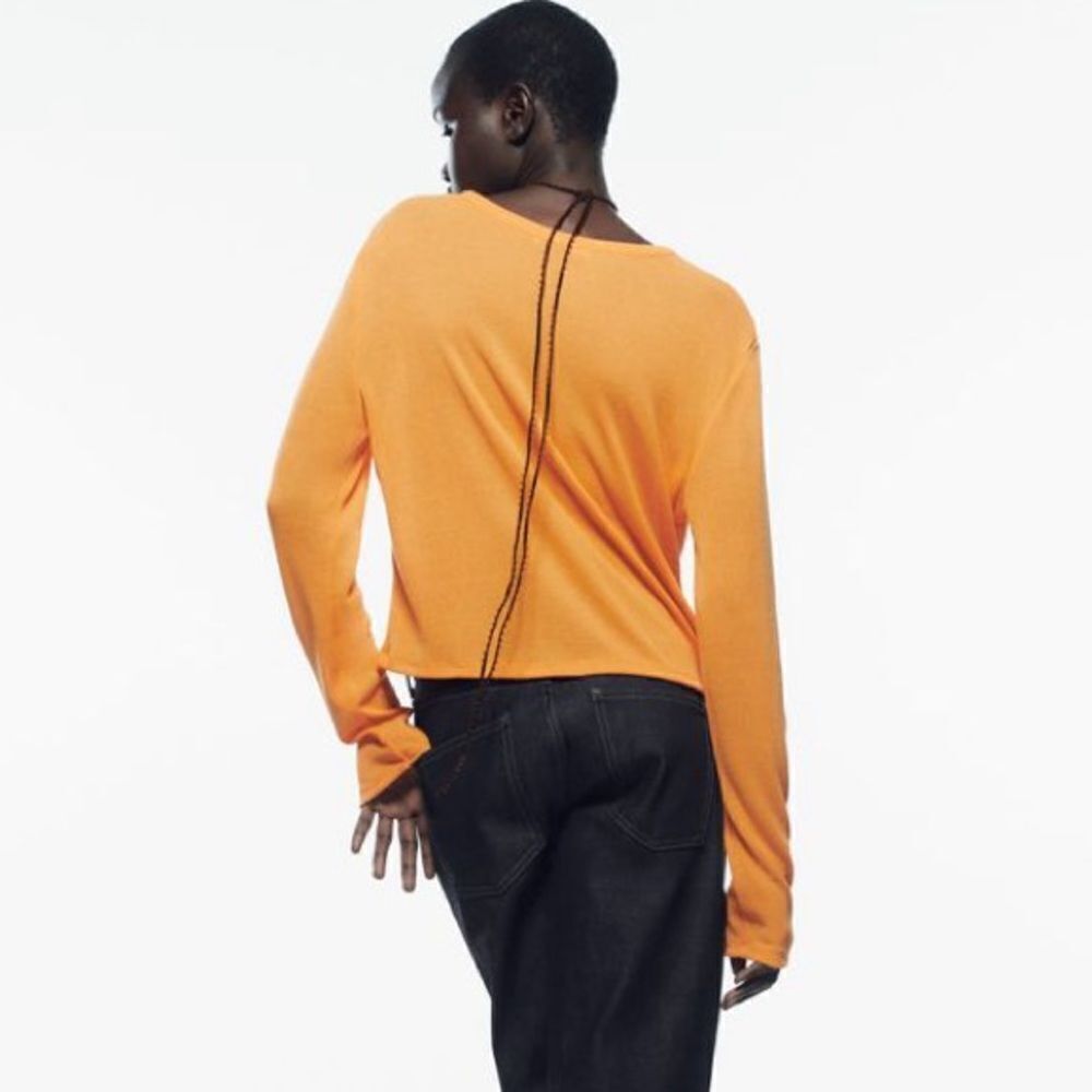 ZARA BUTTONED RUCHED JACKET - Picture 5 of 8